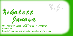 nikolett janosa business card